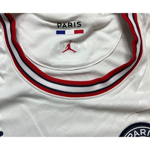 Jordan PSG Paris Saint Germain Away Soccer White Jersey DH7471-101 Men’s Size L - Picture 5 of 6